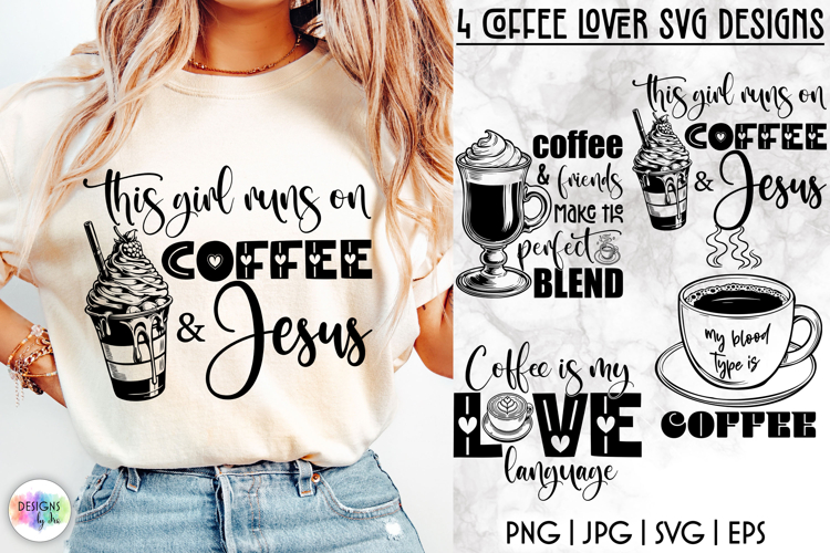 Coffee Lover SVG, Funny Coffee Quotes SVG, Iced Coffee PNG