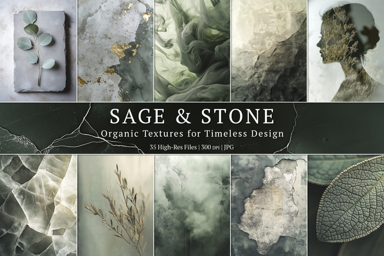 Sage & Stone: 35 Organic Textures & Fine Art Prints example image 1