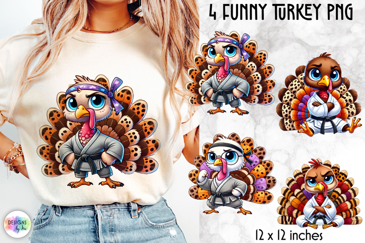 Funny Turkey PNG, Cute Thanksgiving Sublimation
