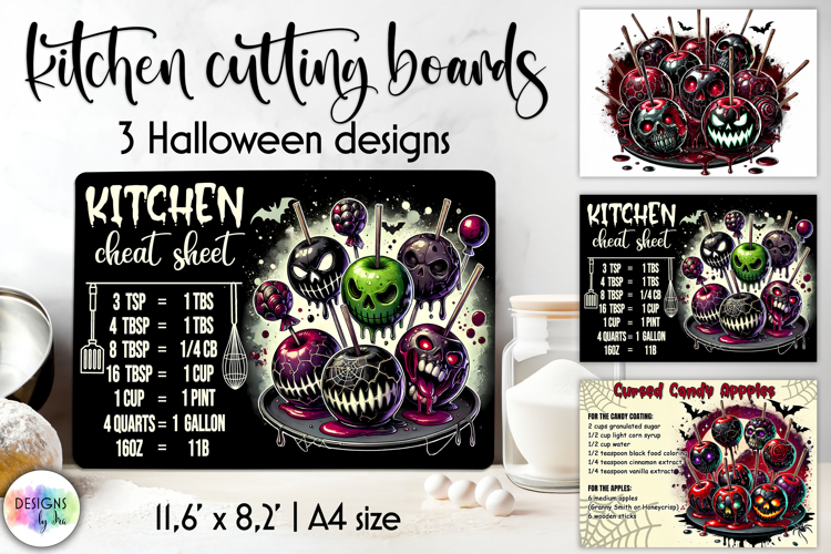Halloween Cutting Boards Designs, Kitchen Conversion Charts