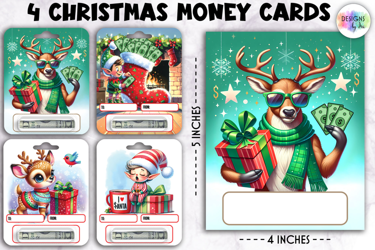 Christmas Money Cards, Printable Gift Card Holders