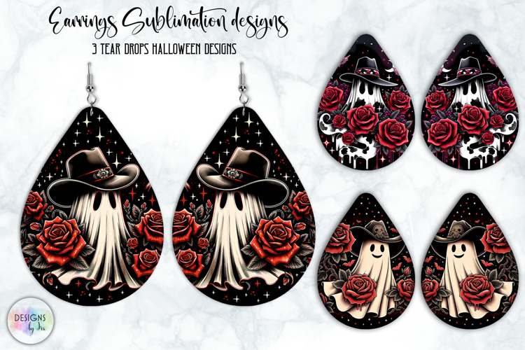 Halloween Ghost Earrings Design, Howdy Western Earrings