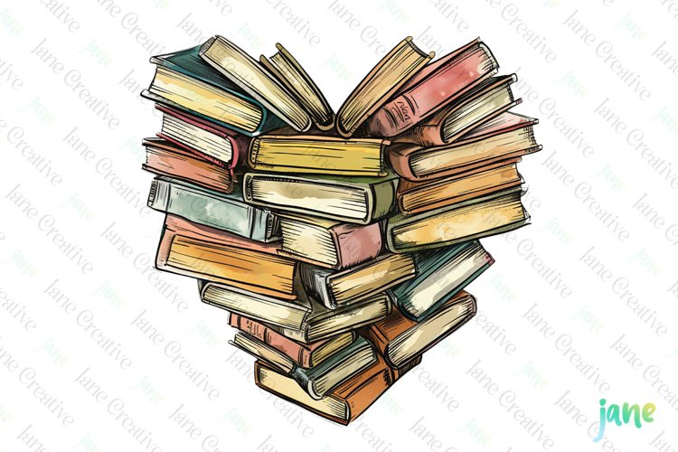 Pretty Books With Flowers Sublimation