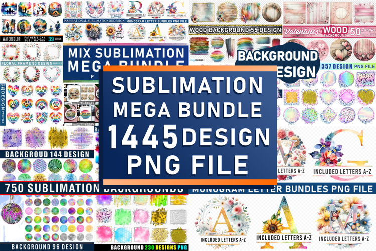 MIX Sublimation Designs, Sublimation Backgrounds Mega Bundle