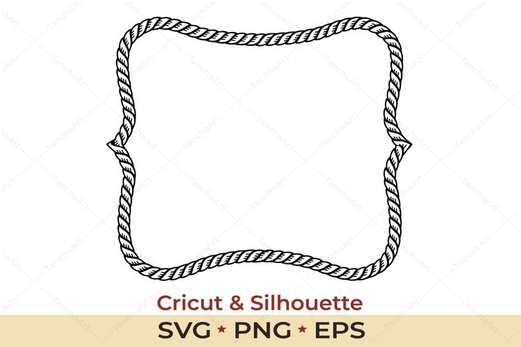 Rope Frame SVG | Western Rustic Border example image 1