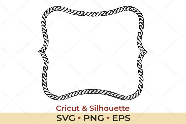 Rope Frame SVG | Western Rustic Border