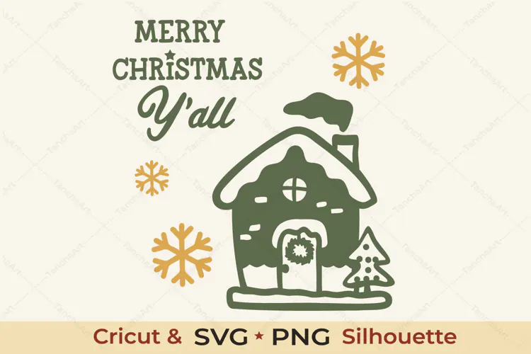 Country Christmas SVG Farmhouse Cut File
