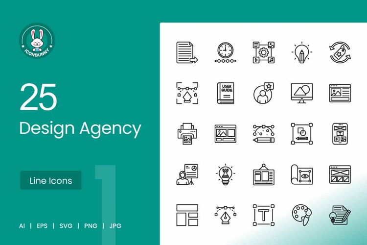 25 Design Agency Essentials Icons