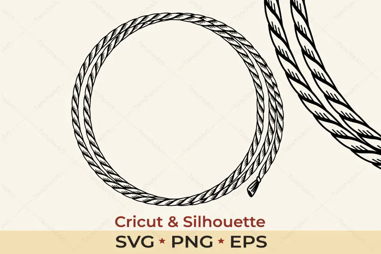 Cowboy Lasso SVG | Western Rope Frame PNG