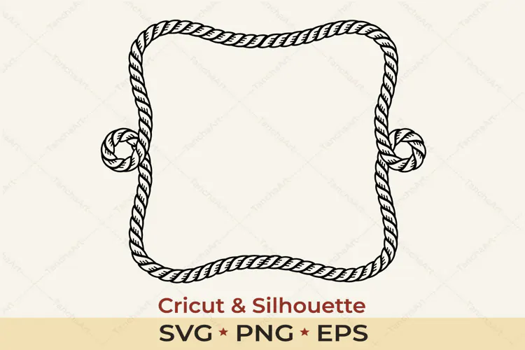 Rope Frame SVG | Western Nautical Border