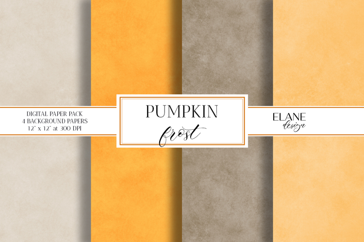 Pumpkin Colors Digital Paper, Autumn Scrapbook Background