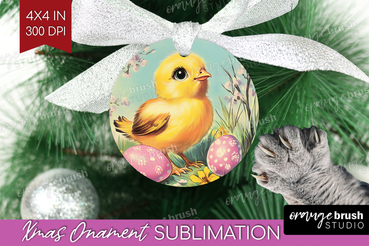 Retro Easter Ornament PNG - Easter PNG Sublimation