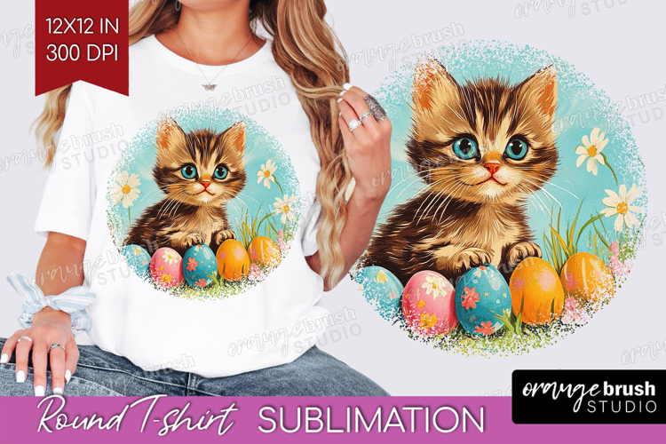 Retro Easter Round Tshirt Background - Easter PNG