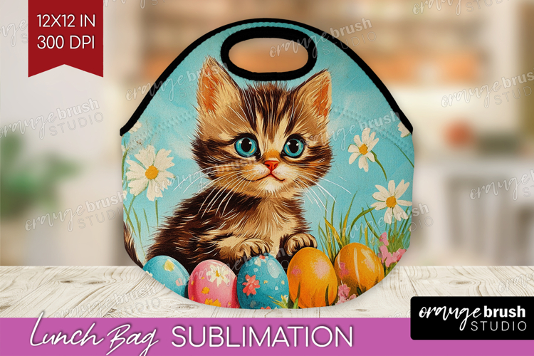 Retro Easter Lunch Bag - Easter Lunch Bug PNG Sublimation