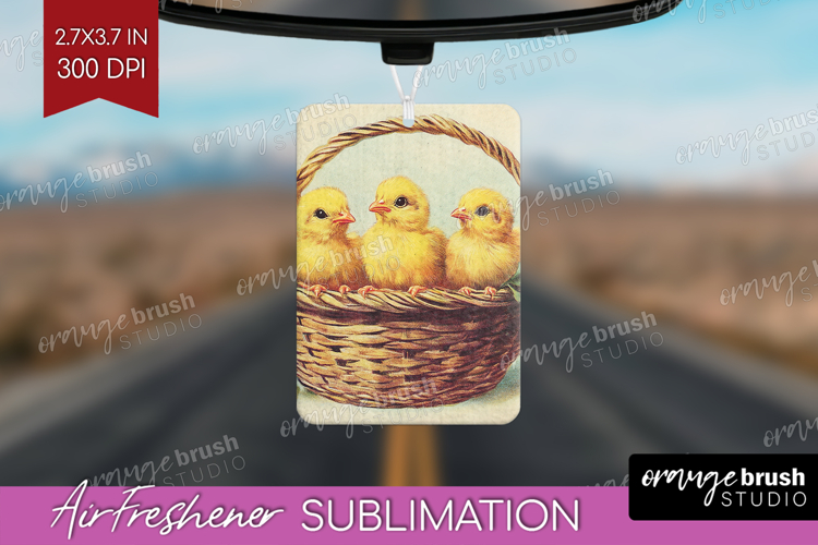 Retro Easter Air Freshener PNG - Easter PNG Sublimation