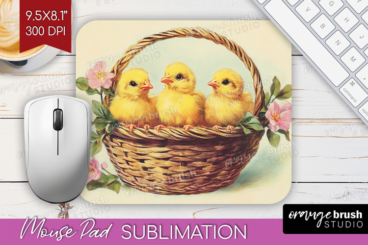 Retro Easter Mouse Pad Sublimation - Easter Mousepad PNG
