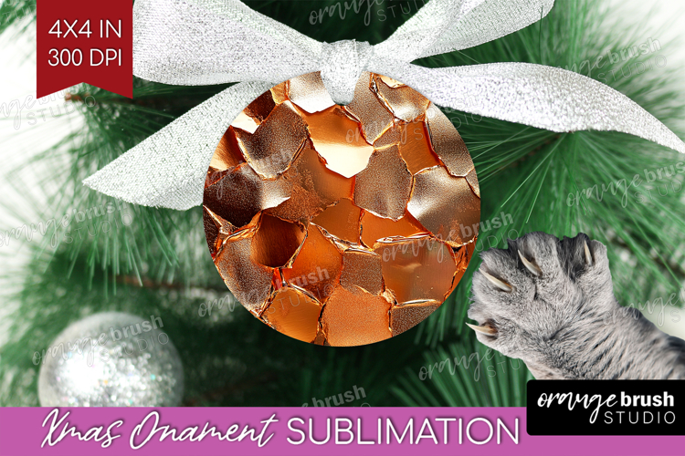Gold Christmas Ornament Clipart Image 22