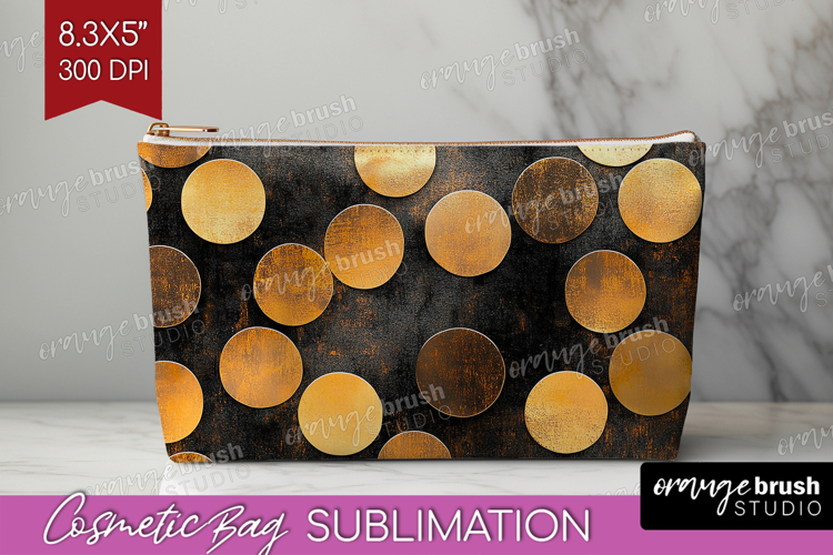 Rose Gold Cosmetic Bag - Metallic Rose Makeup Bag PNG