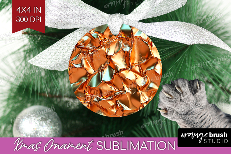 Gold Christmas Ornament Clipart Image 17