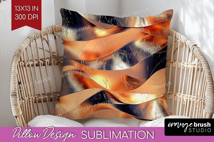 Rose Gold Pillow Sublimation - Metallic Rose Pillow Cover