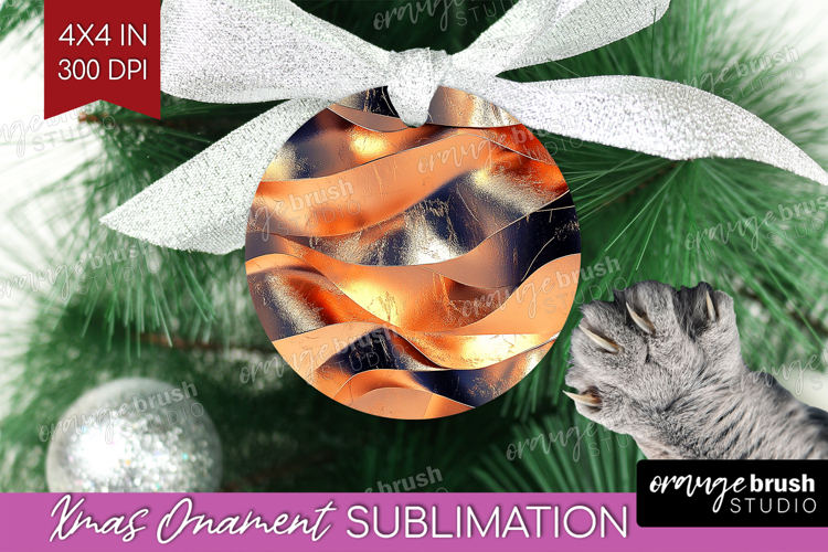 Gold Christmas Ornament Clipart Image 13