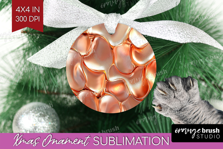 Gold Christmas Ornament Clipart Image 10