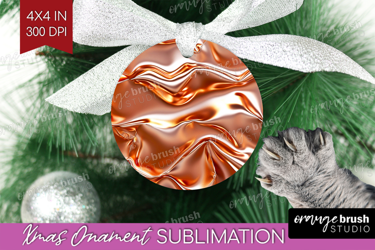 Gold Christmas Ornament Clipart Image 8