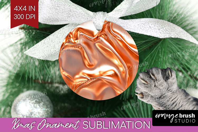 Gold Christmas Ornament Clipart Image 7