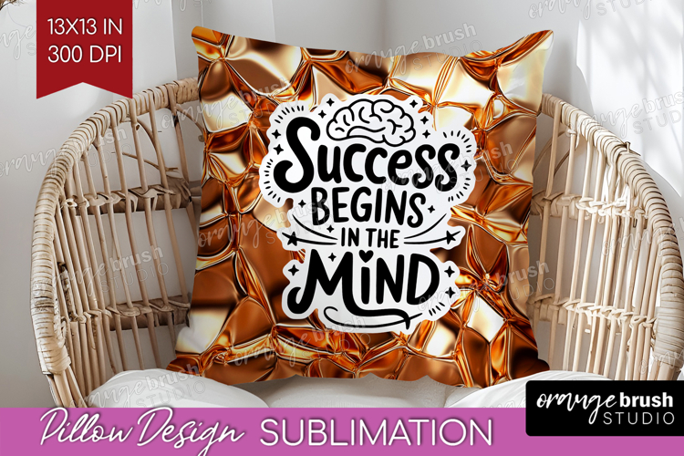 Inspirational Quote Pillow Sublimation - Rose Gold Pillow