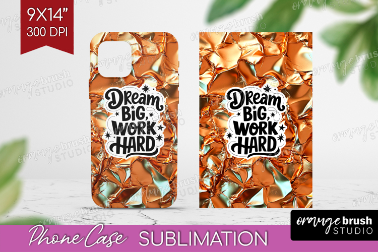 Inspirational Quote Phone Case PNG - Rose Gold Case PNG
