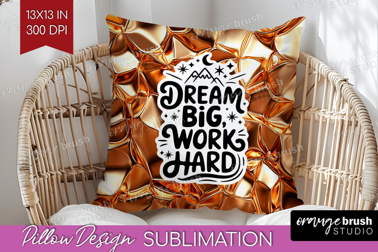 Inspirational Quote Pillow Sublimation - Rose Gold Pillow
