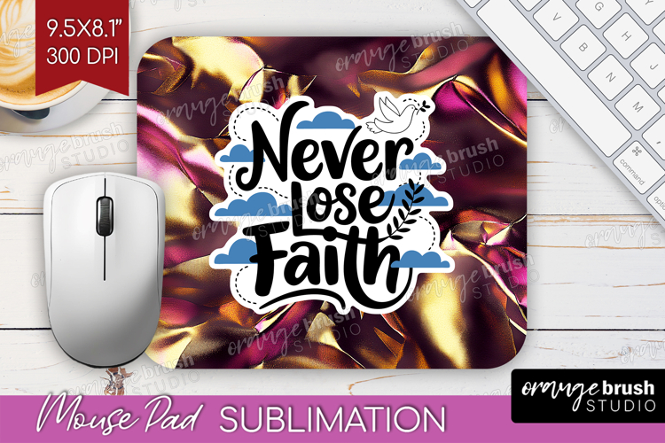 Inspirational Quote Mouse Pad Sublimation - Rose Gold PNG