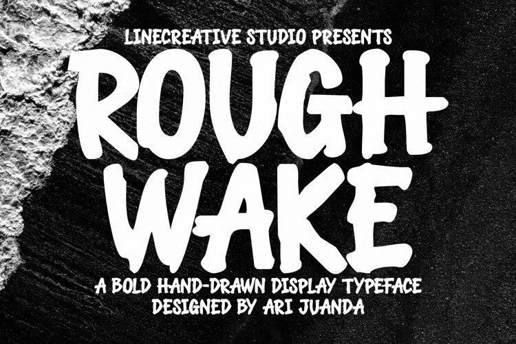 Roughwake - Hand Drawn Display Typeface example image 1