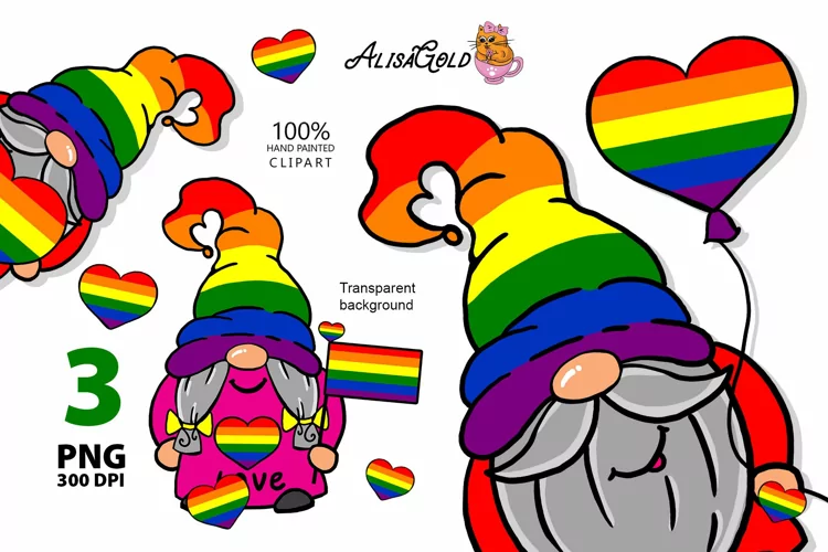 LGBT Dwarfs, Gnomes same-sex love, Dwarfs with a rainbow