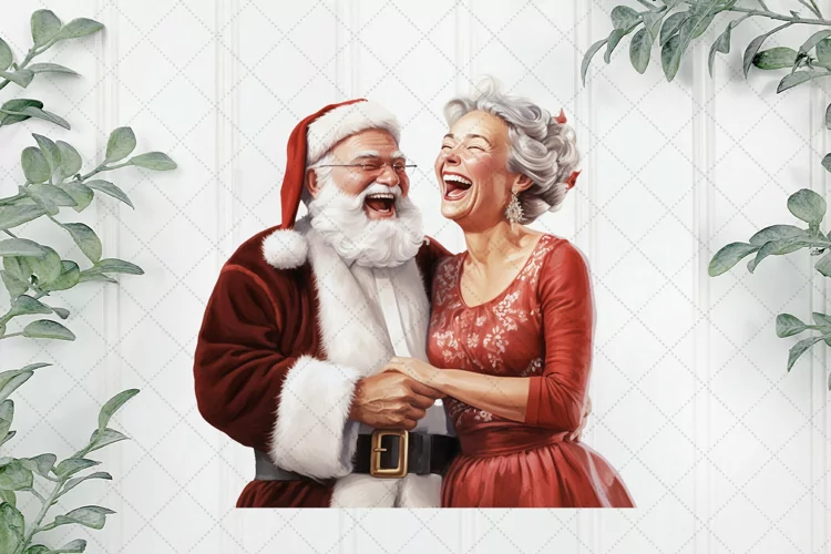 Santa Claus And Mrs.Claus Sublimation