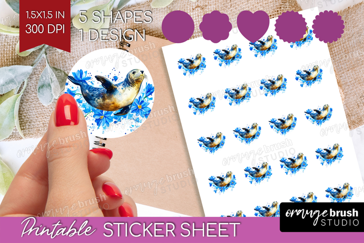 Blue Flowers Clipart Image 6