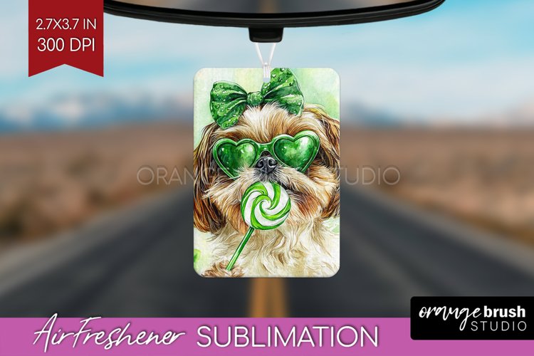 Shih Tzu St. Patricks Day Dog Air Freshener PNG Dog PNG