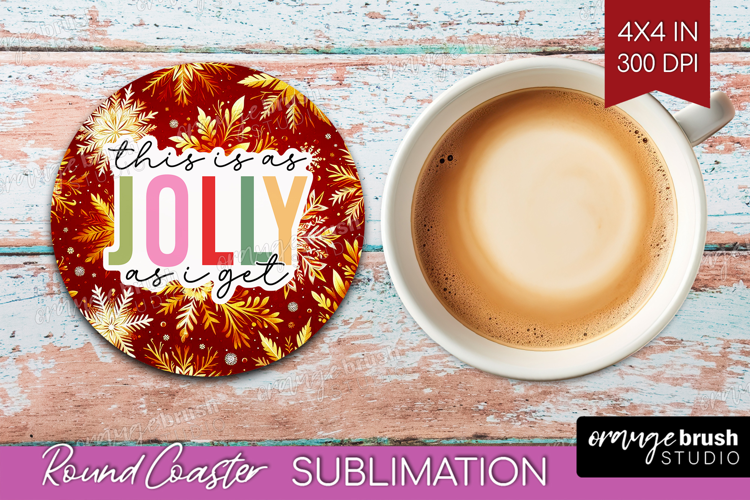 Funny Christmas Quote Round Coaster - Snowflakes Coaster PNG