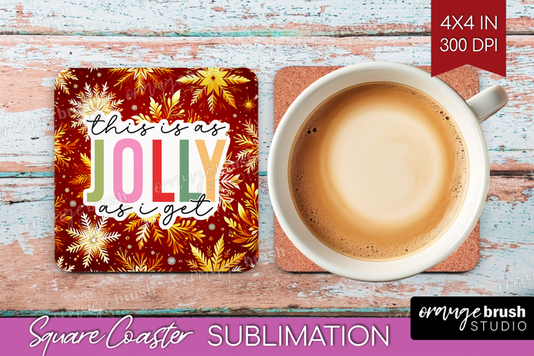 Funny Christmas Quote Square Coaster - Snowflakes Coaster