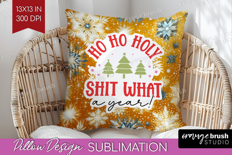 Funny Christmas Quote Pillow Sublimation - Snowflakes Pillow