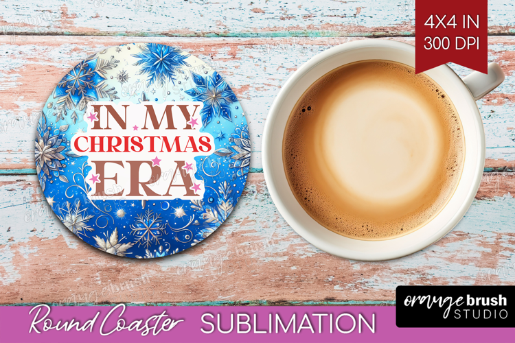 Funny Christmas Quote Round Coaster - Snowflakes Coaster PNG
