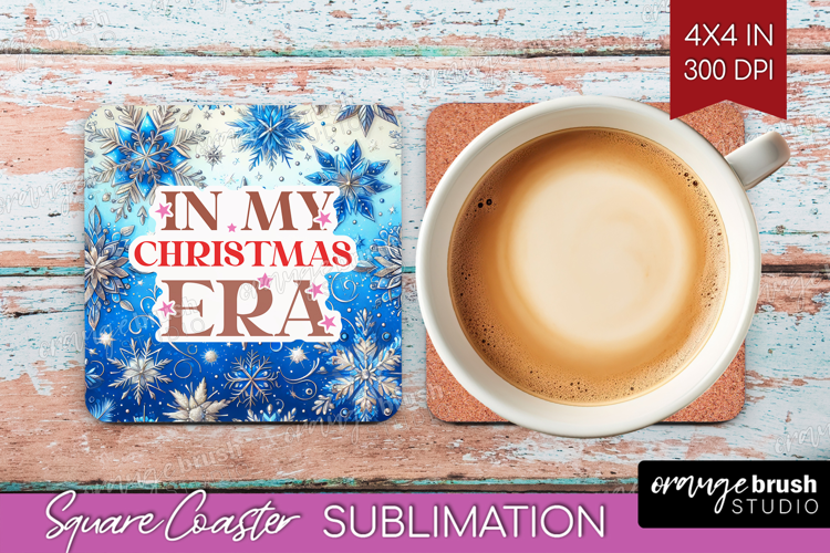 Funny Christmas Quote Square Coaster - Snowflakes Coaster