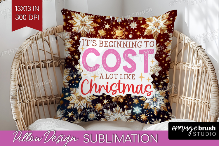 Funny Christmas Quote Pillow Sublimation - Snowflakes Pillow