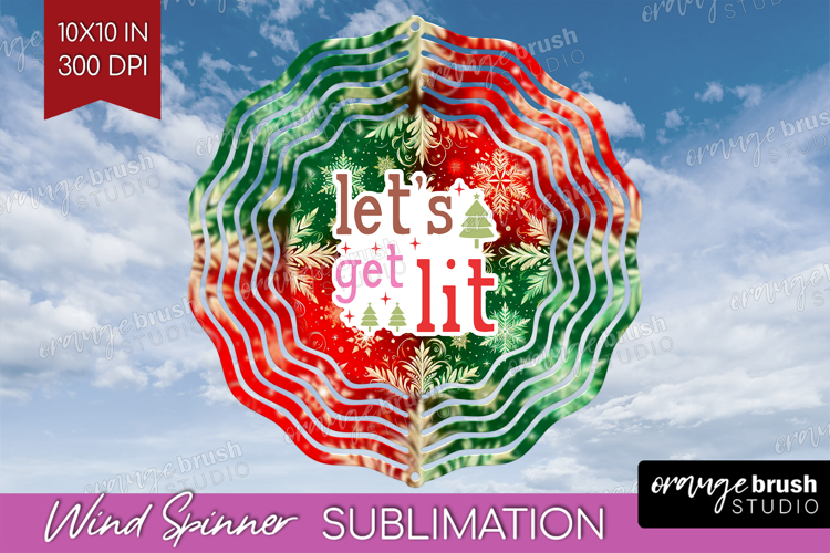 Funny Christmas Quote Wind Spinner Sublimation PNG - Round