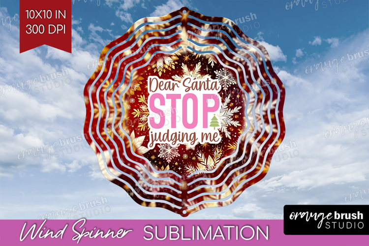 Funny Christmas Quote Wind Spinner Sublimation PNG - Round