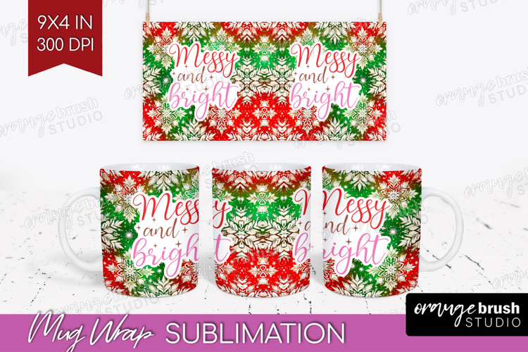 Funny Christmas Quote Mug Wrap - Snowflakes Mug PNG