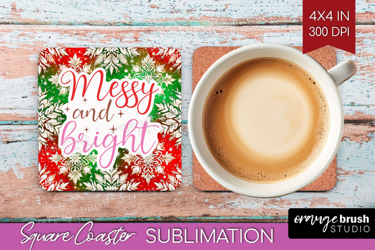 Funny Christmas Quote Square Coaster - Snowflakes Coaster