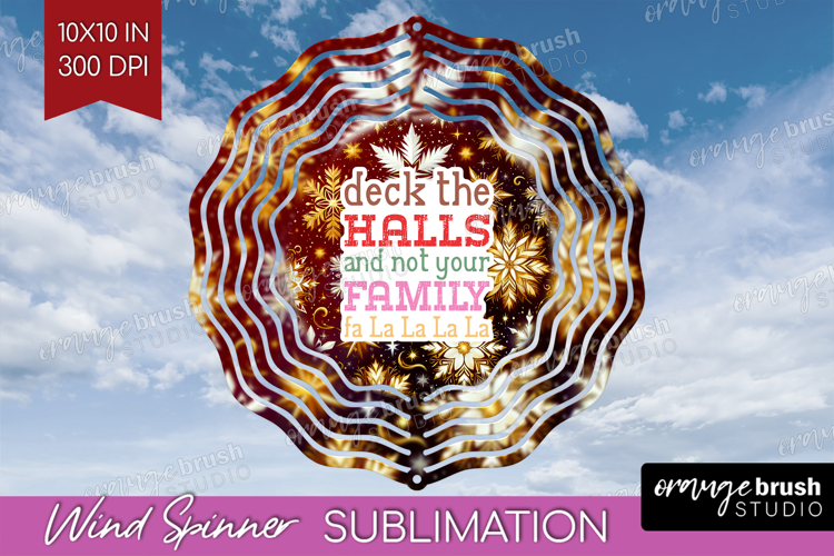 Funny Christmas Quote Wind Spinner Sublimation PNG - Round