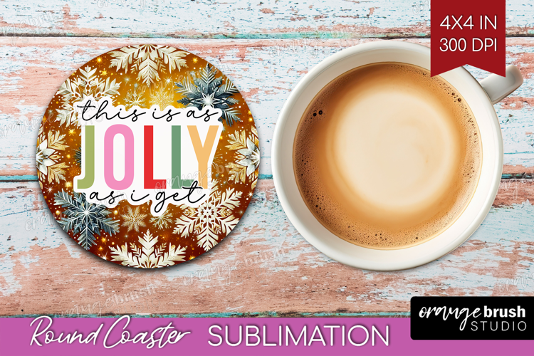Funny Christmas Quote Round Coaster - Snowflakes Coaster PNG