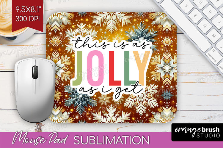 Funny Christmas Quote Mouse Pad Sublimation - Snowflakes PNG
